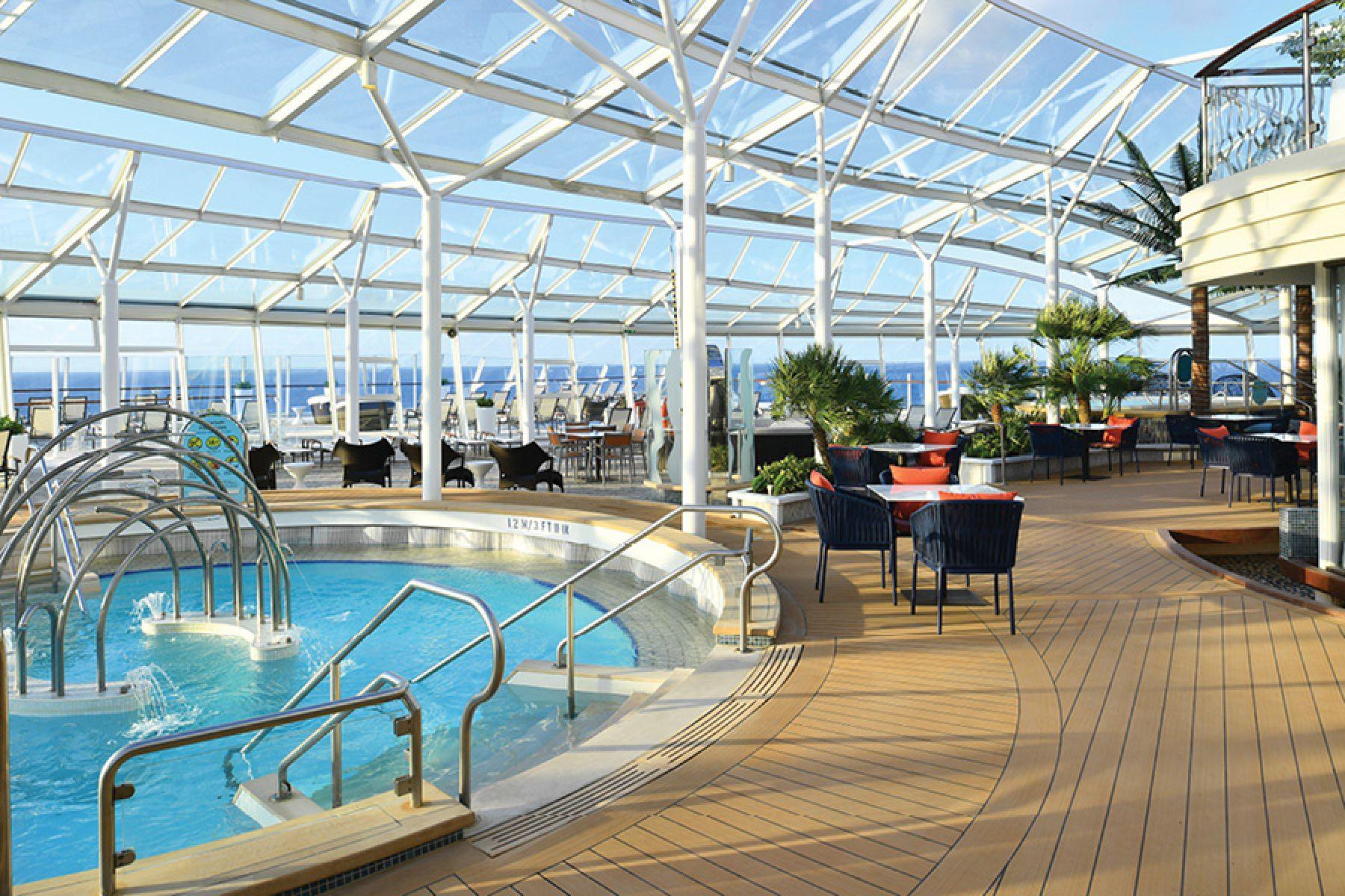 Крытый бассейн на лайнере Oasis of the Seas